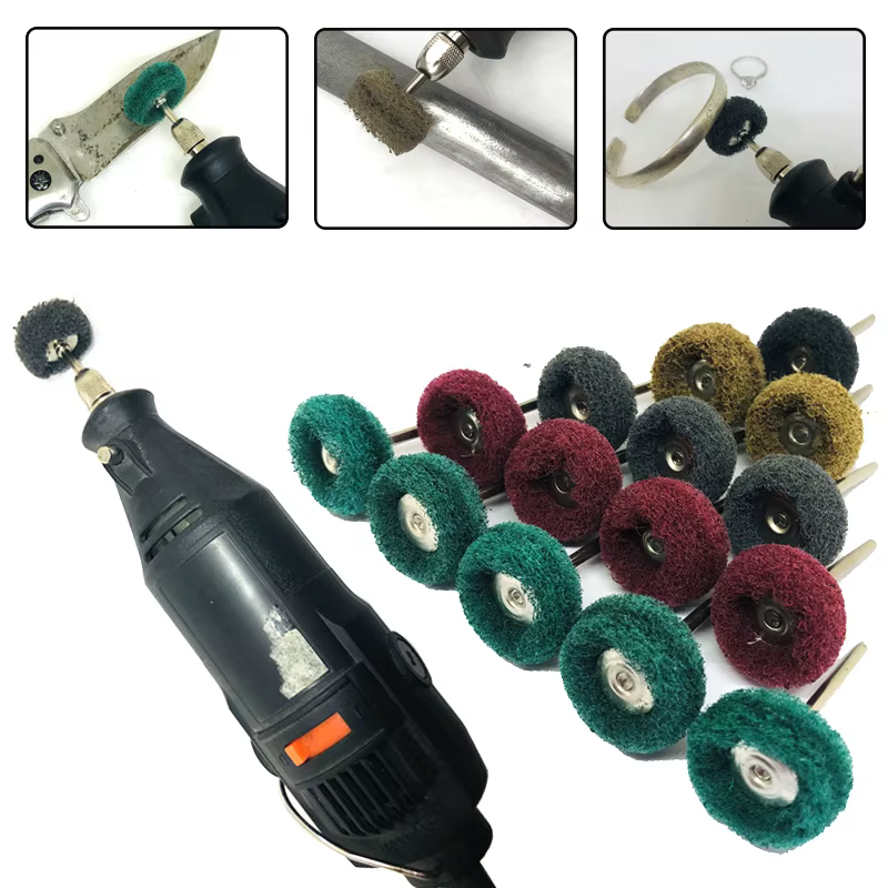 Mini perceuse, brosse Abrasive, roue de polissage en Nylon avec tige de 3mm/2.35mm pour outil rotati