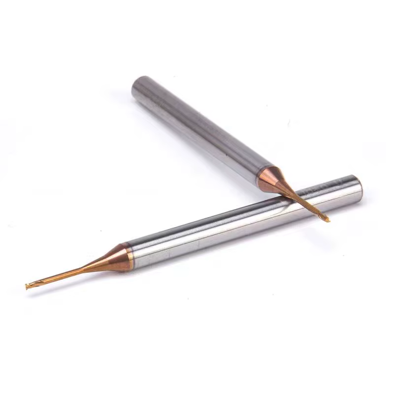 0.6MM 0.7MM 1MM 1.5MM 2MM 3MM 0.8MM 4MM HRC60 2/4 cannelures CNC carbure col Long fraises plates fra