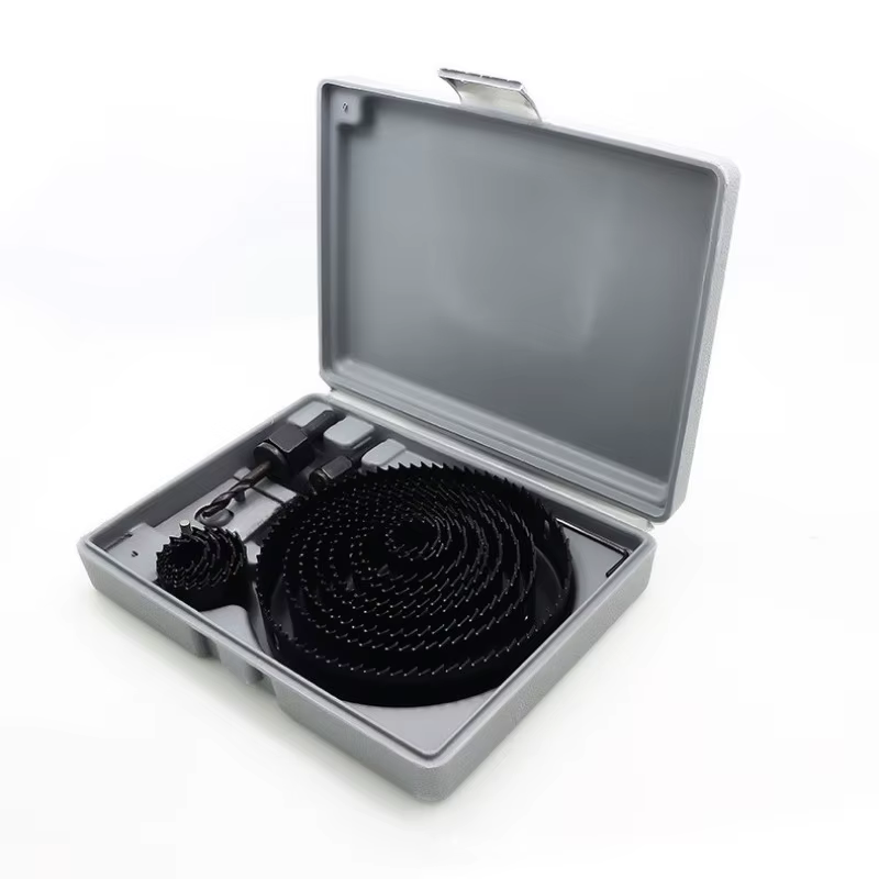 JUSTINLAU 16 pièces de 19-127mm scie cloche pour le travail du bois boîte en plastique ensemble outi