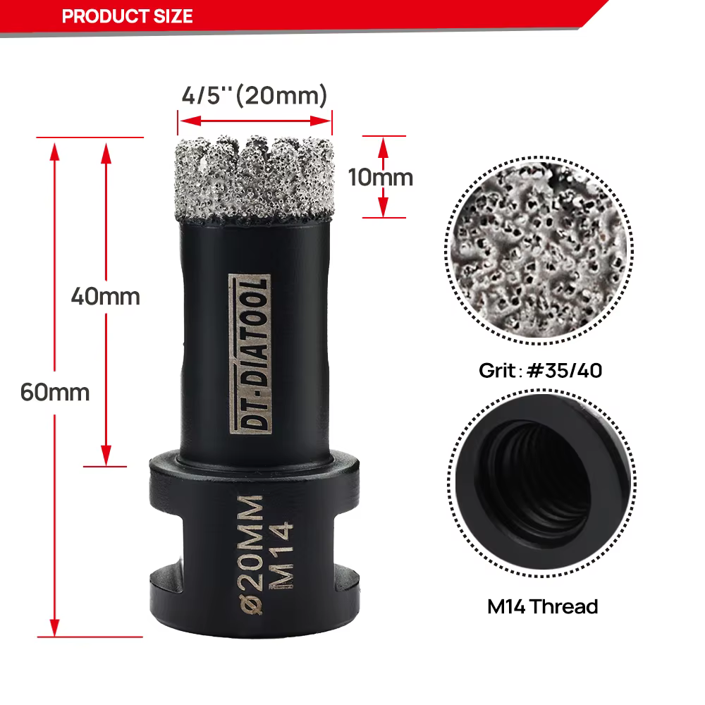 DIATOOL diamant forage noyau foret dentelé scie cloche pour carrelage granit marbre carreaux de céra