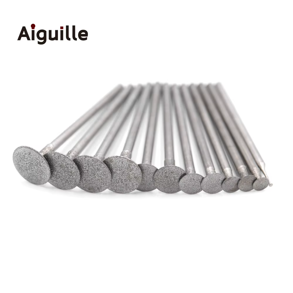 Tige de type K 2,35 mm 120 # Fraises de meulage diamantées 0.5-10mm, mèches de meulage des dents,