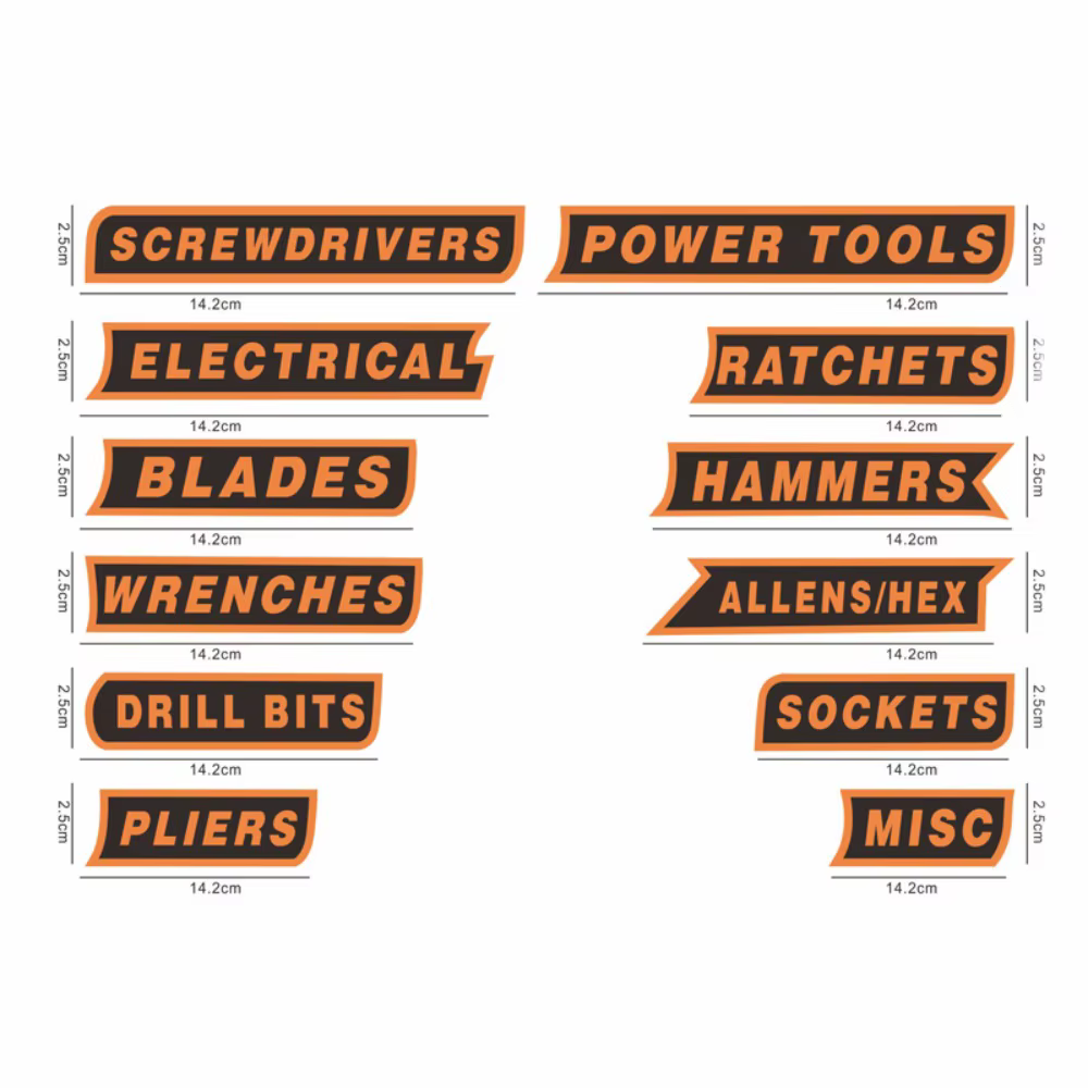 Étiquettes magnétiques en PVC pour boîte à outils, identification facile, gain de temps, étiquettes 