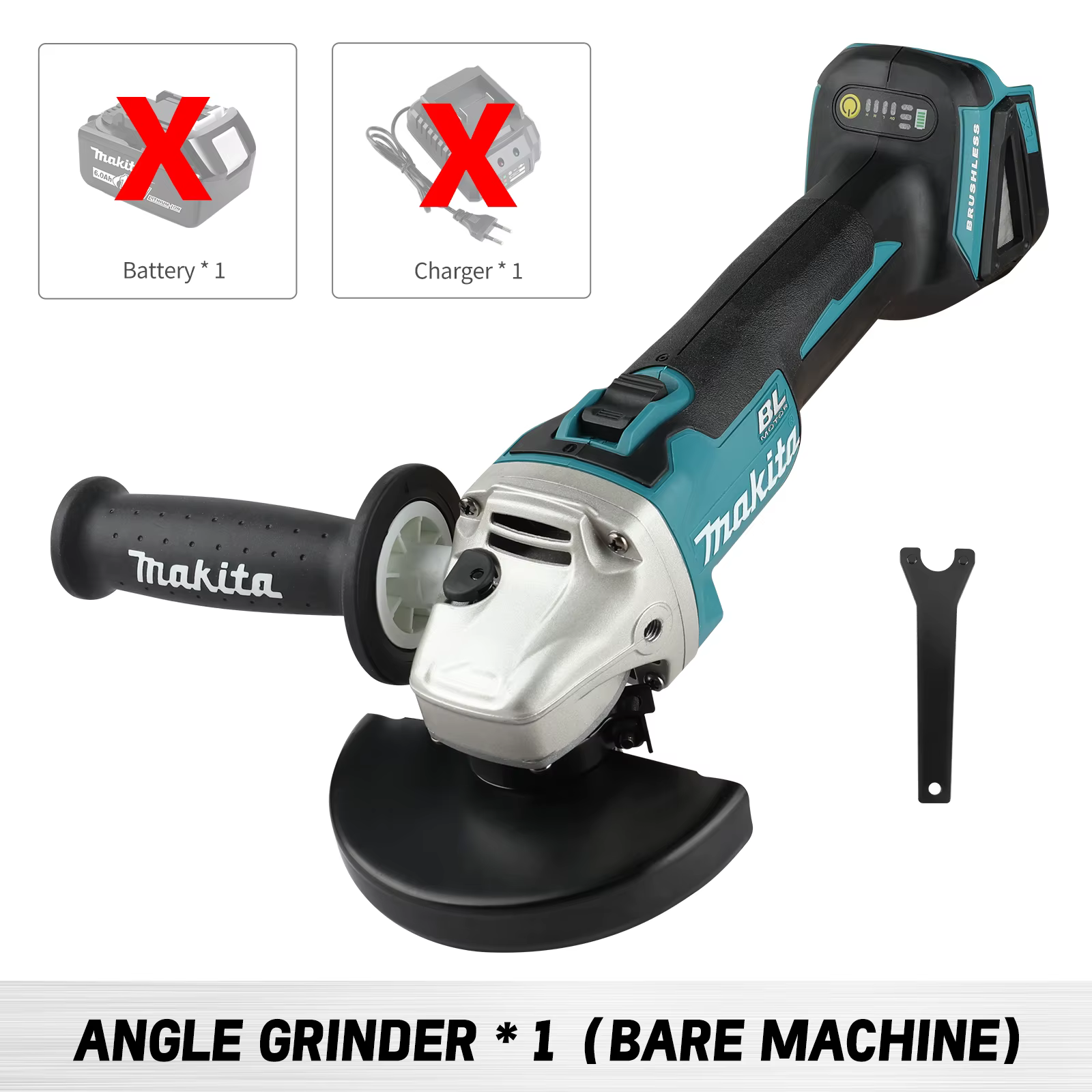 Outil de découpe et de meulage multifonctionnel rechargeable sans balais Makita DGA504 18V 6.0Ah 125