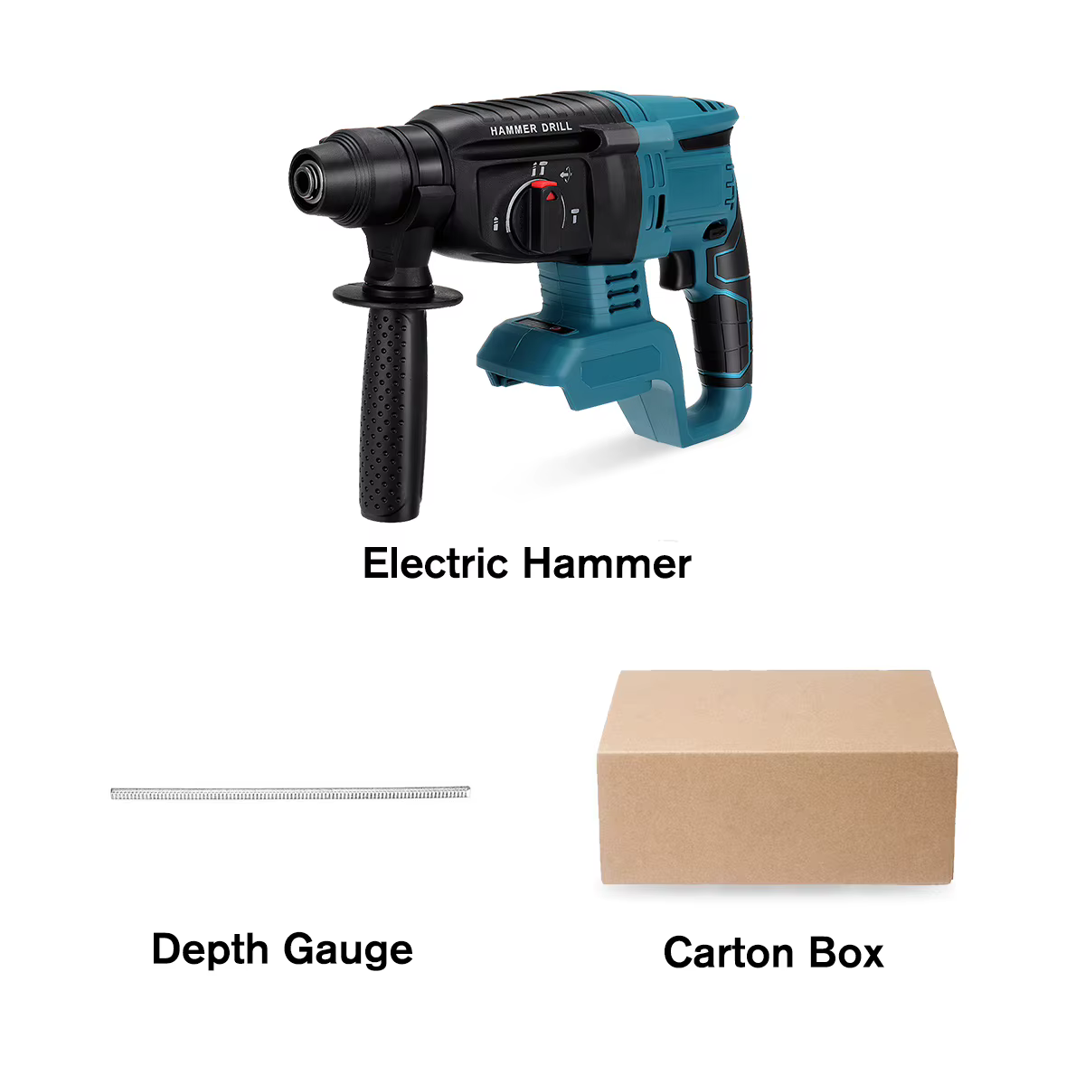 Dillpro-Marteau perforateur à distance sans fil, outil électrique sans balais, sélecteur de 4 modes,