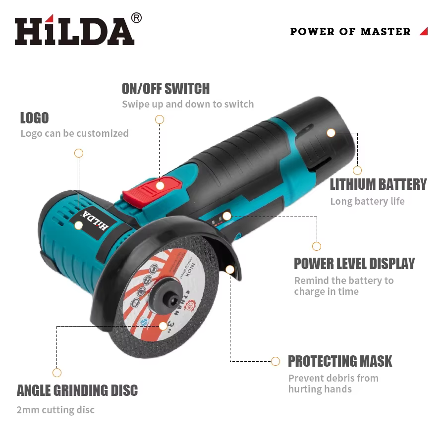 HILDA 12V meuleuse d'angle charge outil de meulage pour le polissage et le meulage diamant Micro out