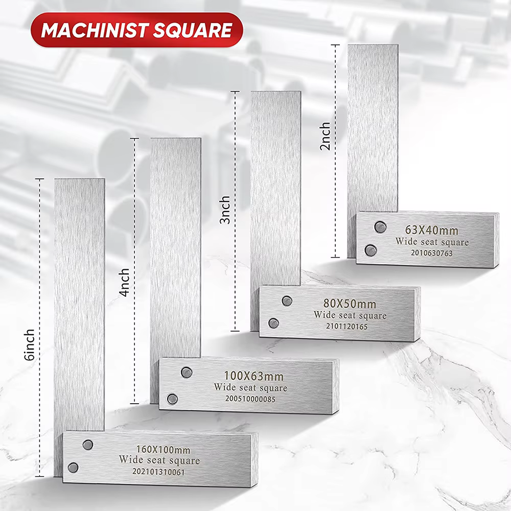 Machiniste carré ingénieur mécanique acier haute précision 90 degrés large Base outil Angle L-type t