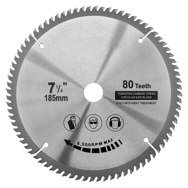 Lame de Scie Circulaire en Carbure de Bois, Disque de Coupe TCT, 185mm x 80T x 20mm, Outils de Trava