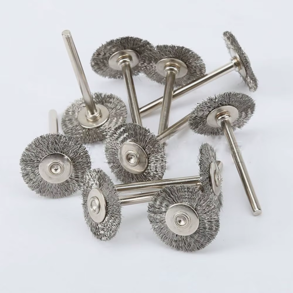 Accessoires Dremel, brosse rotative en acier de 22mm, brosses à roue métallique Dremel pour meuleuse