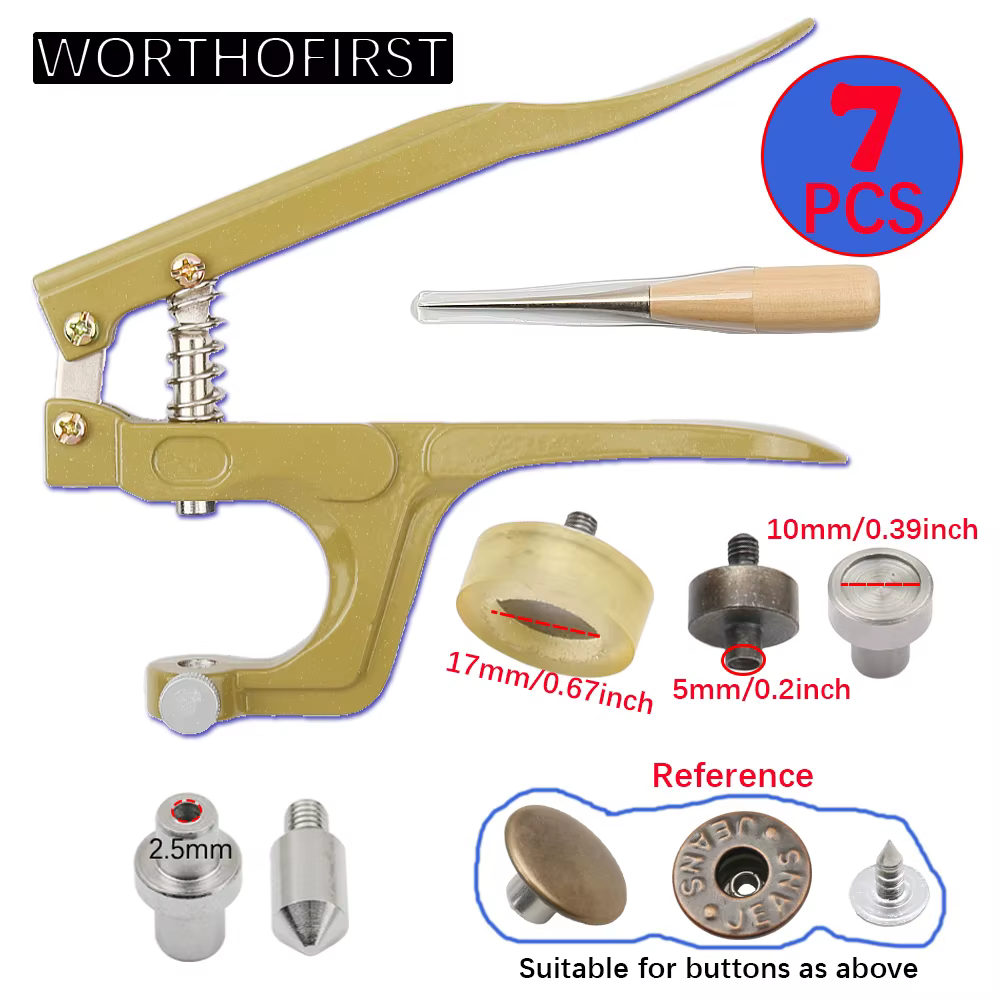 Outils de presse à main portables pour boutons-pression Jeans bricolage maroquinerie vêtements sacs 