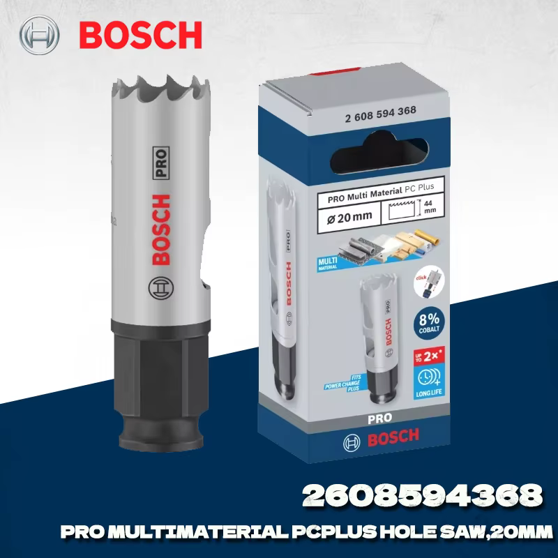 Scie cloche multi-matériaux PC Plus BOSCH 20/38//51/54/60/76/83/92 MM PRO pour perceuses à percussio