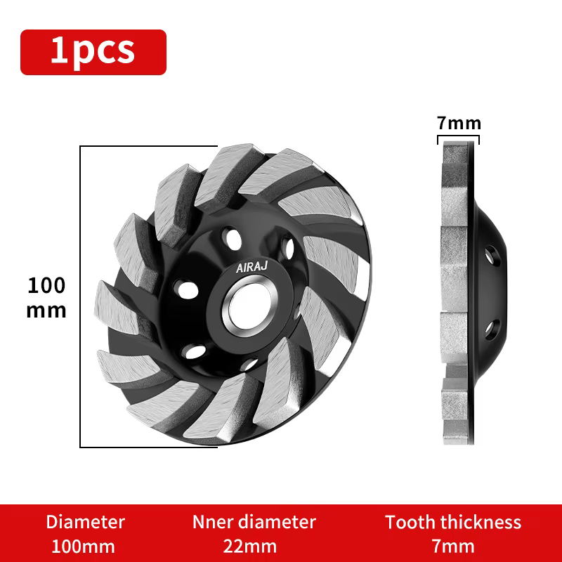 Disque de meulage diamanté 2/3/5 pièces, meule abrasive en forme de coupelle, résistant à l'usure, p