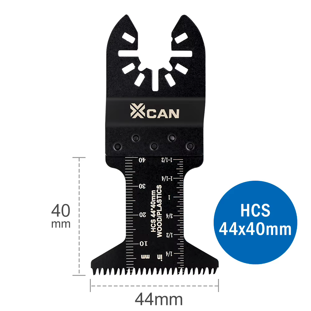 XCAN 1/5/10 lames de scie oscillante de 44 mm en acier à haute teneur en carbone, lames multi-outils