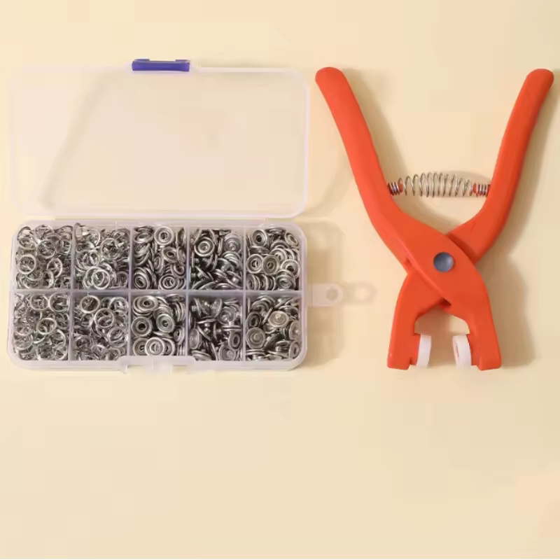 Kit de boutons-pression avec pinces à pression manuelle, 50 boutons-pression en métal pour la coutur