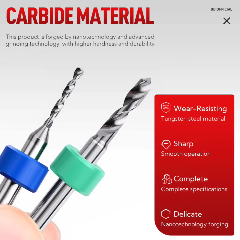 BB PCB Micro perceuse carbure Mini Bits carte de Circuit imprimé bricolage 0.1mm à 6.0mm diamètre 3.