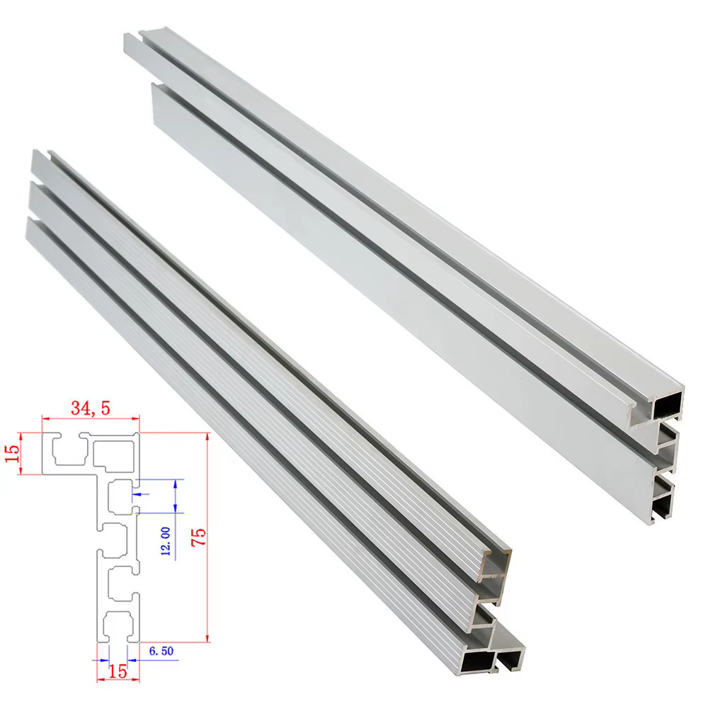 19/30/45/75Type alliage d'aluminium t-bande fente onglet piste gabarit mitre barre curseur Table sci