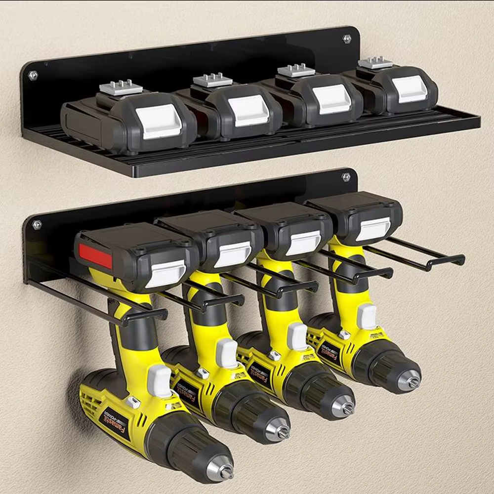 Organisateur mural pour outils électriques, support flottant robuste pour perceuses, rangement pour 