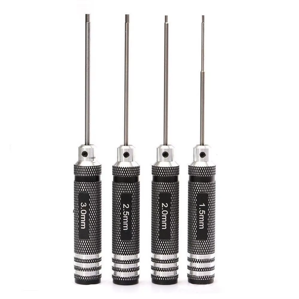 Tournevis à clé hexagonale TiNi en nitrure de titane de qualité supérieure, 1 pièce 1.5mm/2mm/2.5mm/