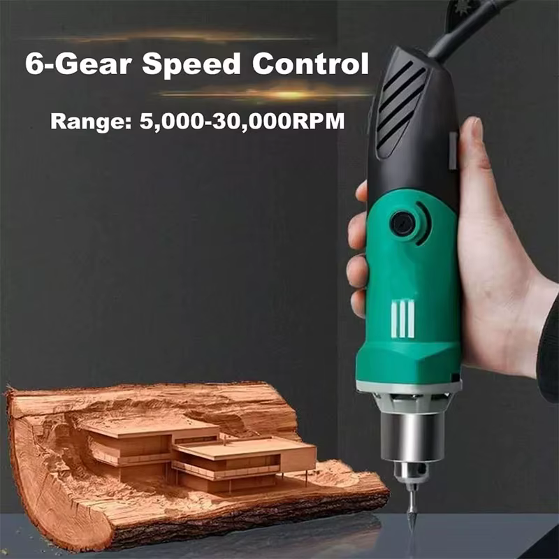 Graveur électrique haute puissance 500W, perceuse électrique à 6 niveaux, vitesse réglable, outil él