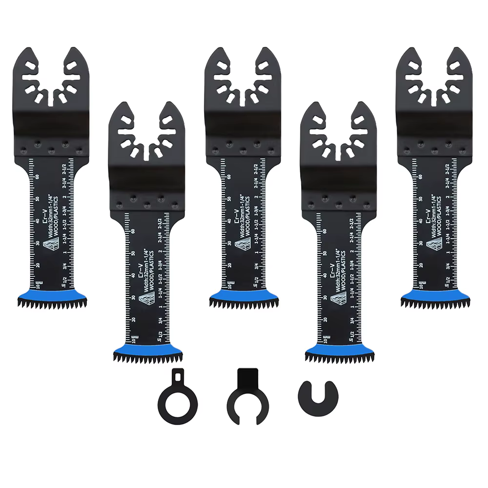 Lames de scie oscillante japonaise BRSCHNITT 5 pièces, à portée extra-longue, bord en arc, CRV, coup