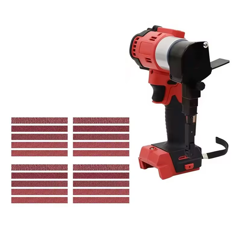 BSEVB - Ponceuse à bande électrique sans balais, mini-meuleuse d'angle, 20 bandes de ponçage incluse