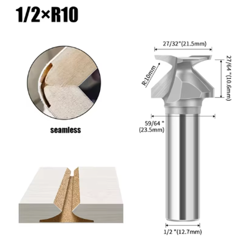 Fraise à former intégrée pour courbure d'arc R18 R30 1/2 pouce, outil de rainurage circulaire pour l