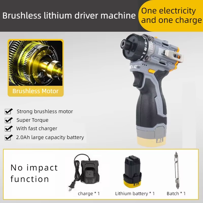 Perceuse à percussion sans fil, sans balais, avec batterie lithium-ion, outils électriques