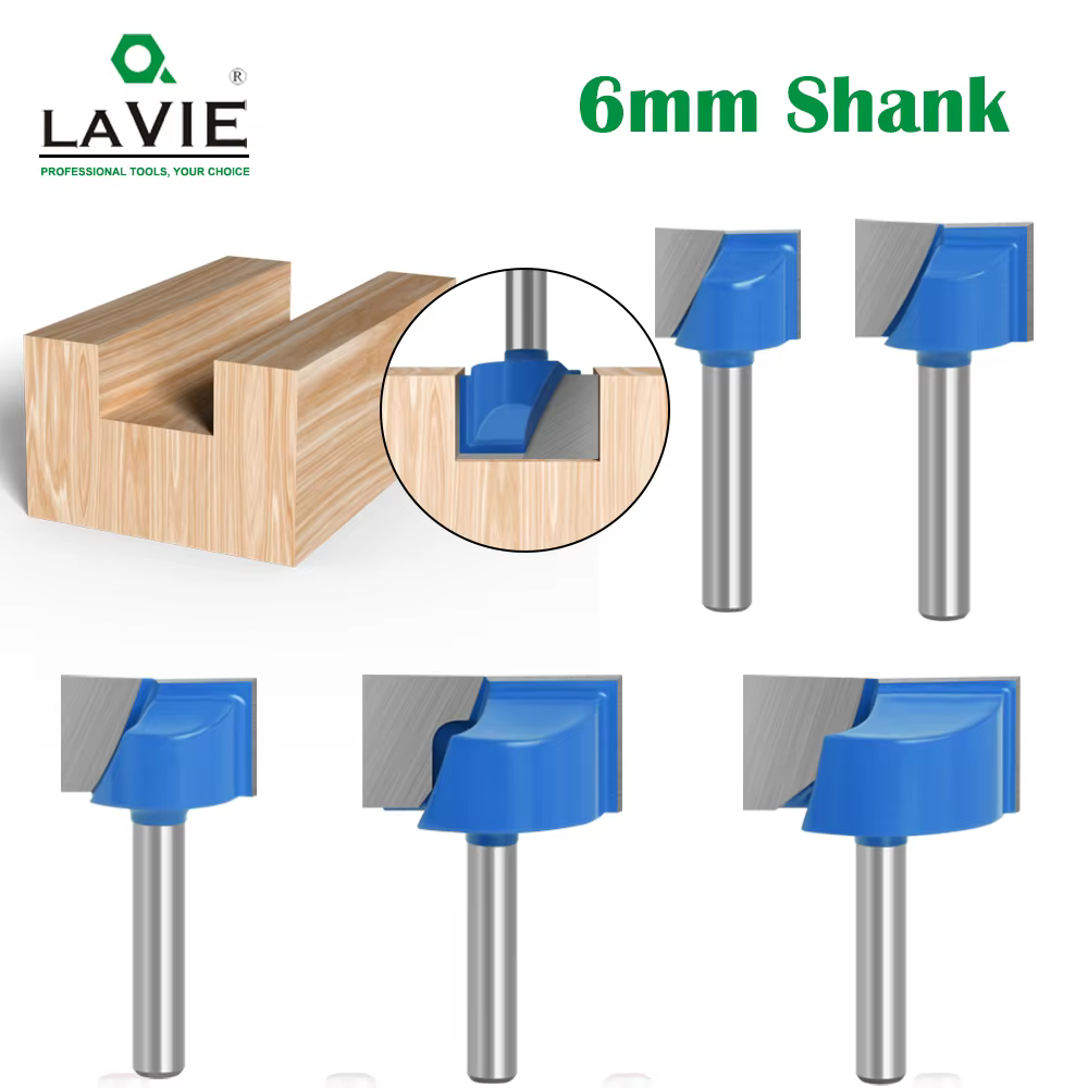 LAVIE 1pc 6mm nettoyage fond peu droit routeur peu ensemble propre fraise bois puissance Machine-C C