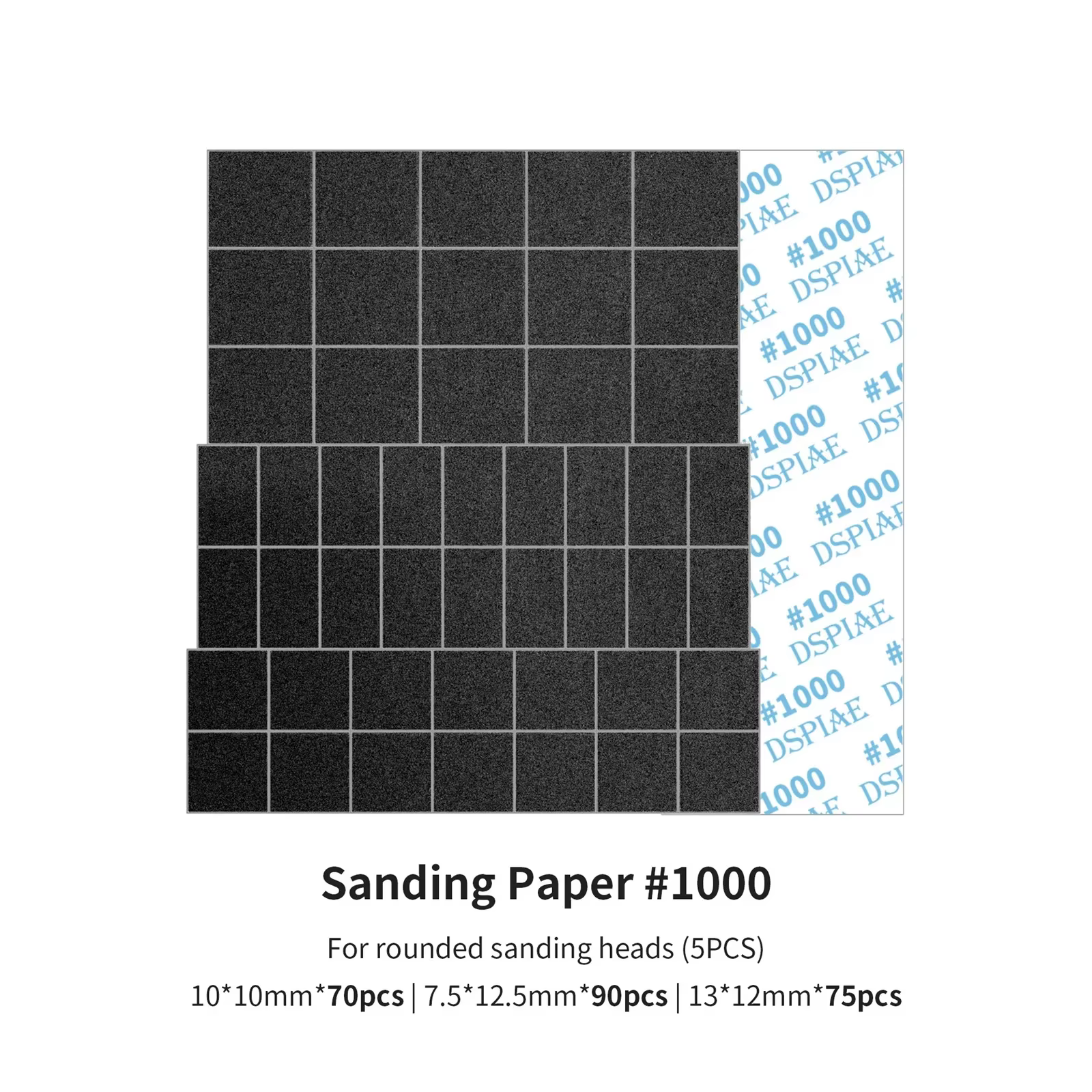 DSPIAE ES-A stylo de polissage alternatif papier de verre pour tête plate/tête incurvée tête de papi