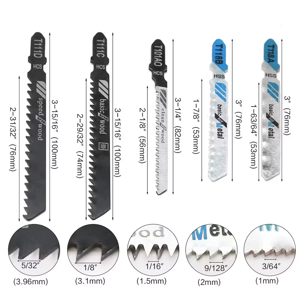 STONEGO 10 pièces lame de scie alternative lames de scie sauteuse pour coupe du bois/métal outils de