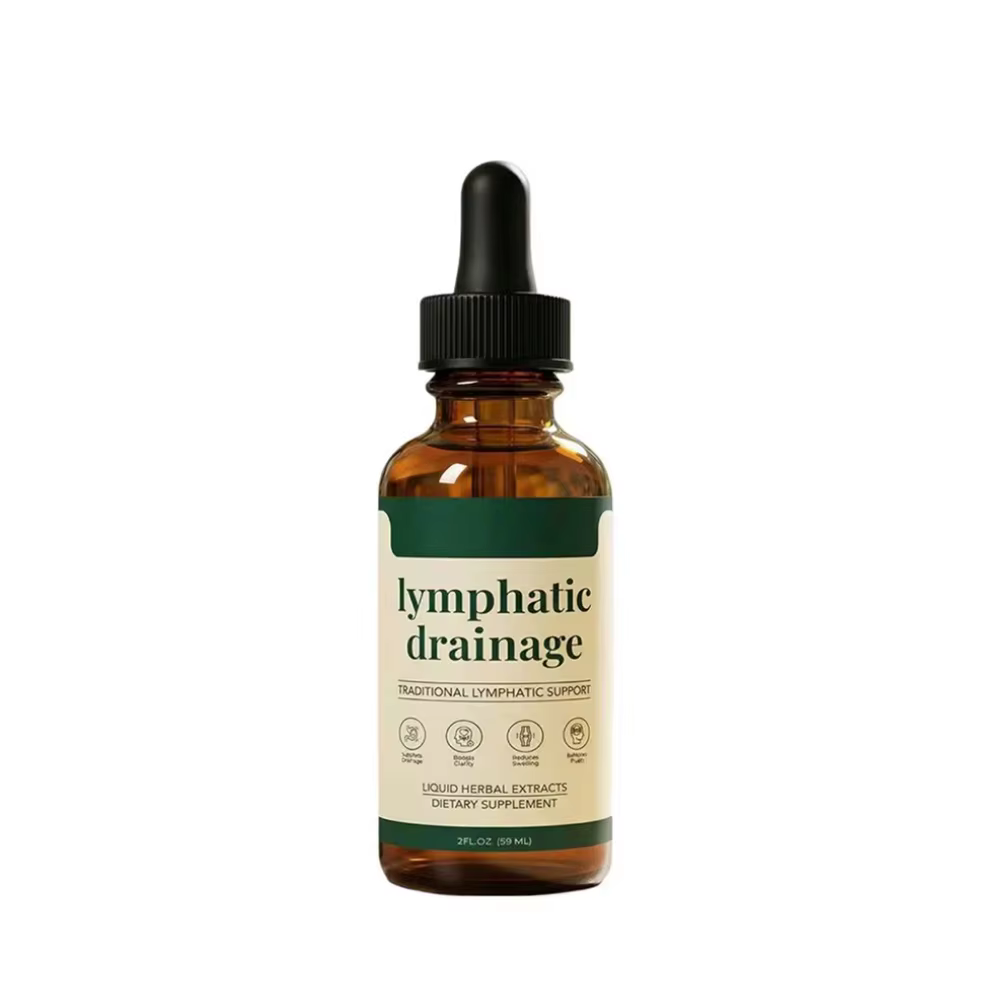 Gouttes de drainage lymphatique 60 ml, formule naturelle à base de plantes, élimination des toxines,