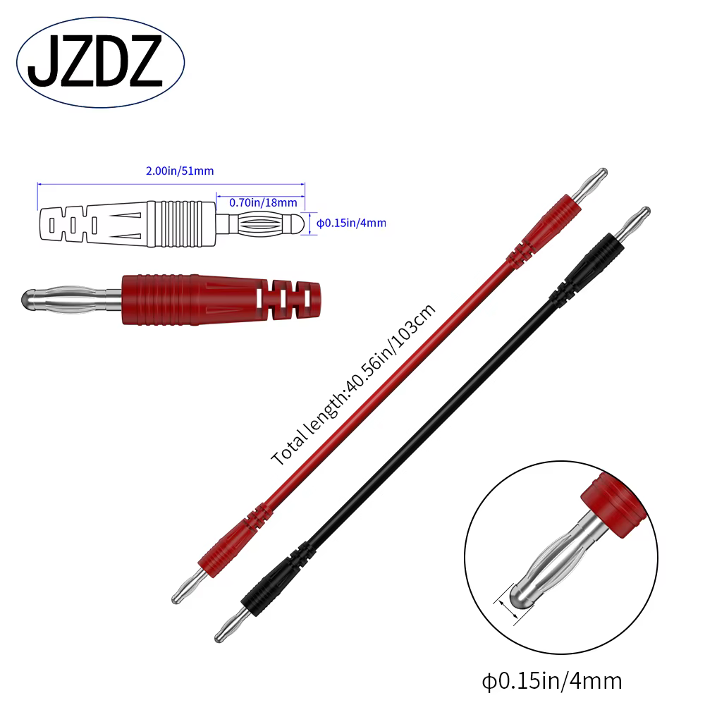 JZDZ Kit de fils de Test multimètre sondes de Test électriques numériques ensemble avec pinces croco
