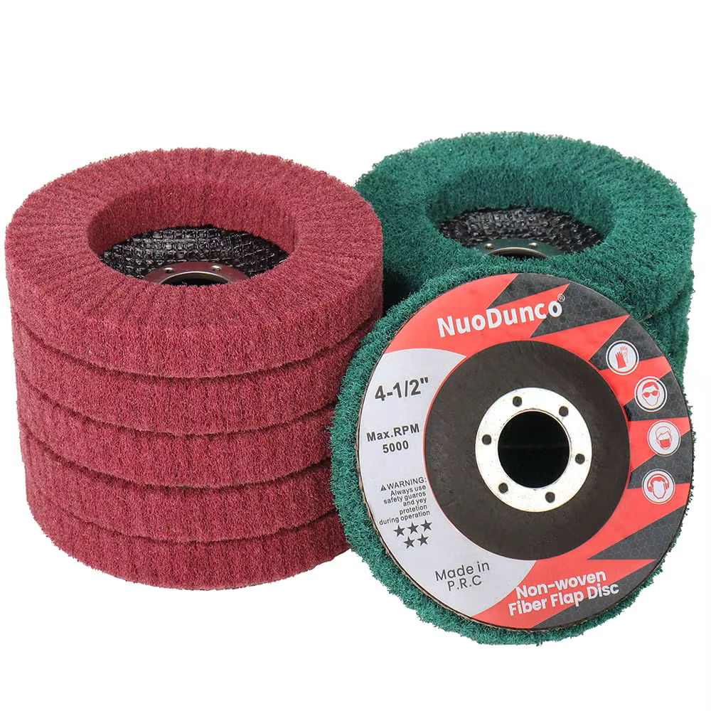 Roue de polissage à lamelles en Fiber de Nylon de 5 pouces, disque de meulage Non tissé 125x22mm, ta