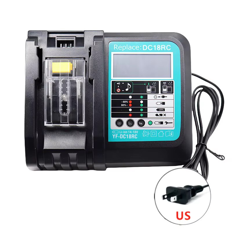 DC18RC pour Makita 18V perceuse chargeur de batterie 3A Li-ion chargeur pour Makita 14.4V 18V LXT BL