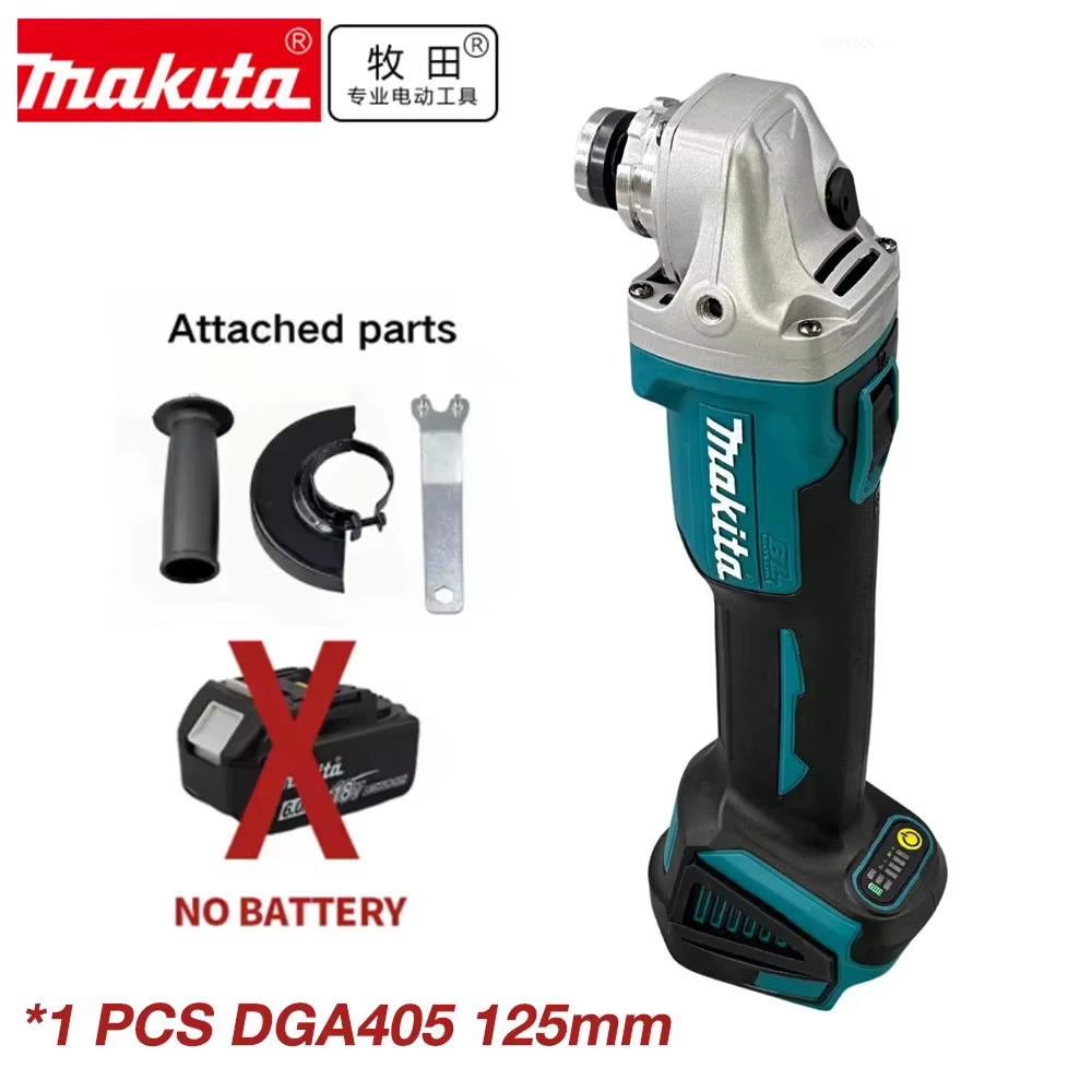 Meuleuse d'angle Makita DGA404 125 mm 2026 résistante à la poussière et à l'eau pour la découpe du m