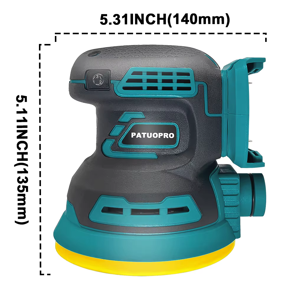 PATUOPRO 125mm ponceuse électrique orbitale aléatoire sans brosse meuleuse à bois outils électriques