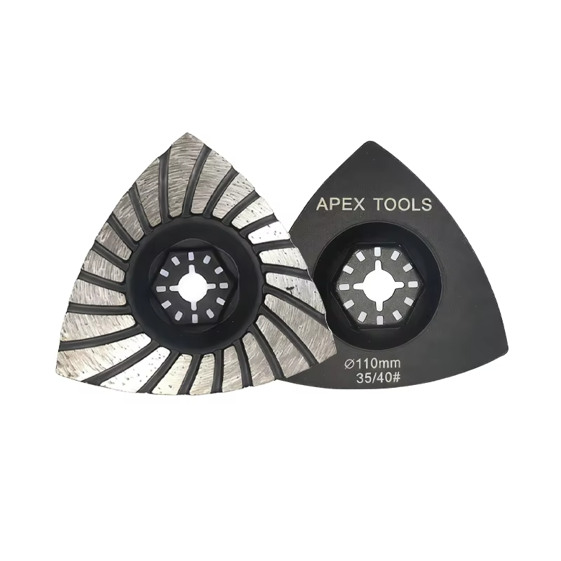 ‌ Tampon de meulage en diamant, bloc métallique triangulaire, béton, époxy, sol, pierre de Quartz, p