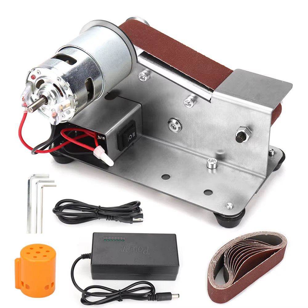 Polisseuse électrique bricolage,110/220V,mini ponceuse à bande électrique machine à affûter les bord