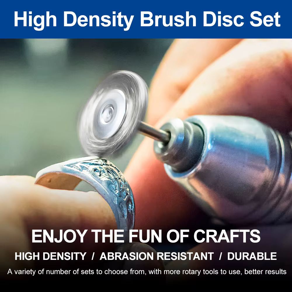 CMCP 10 pièces 22mm fil de polissage brosse ensemble 3.0mm tige acier inoxydable/Nylon/laiton pour p