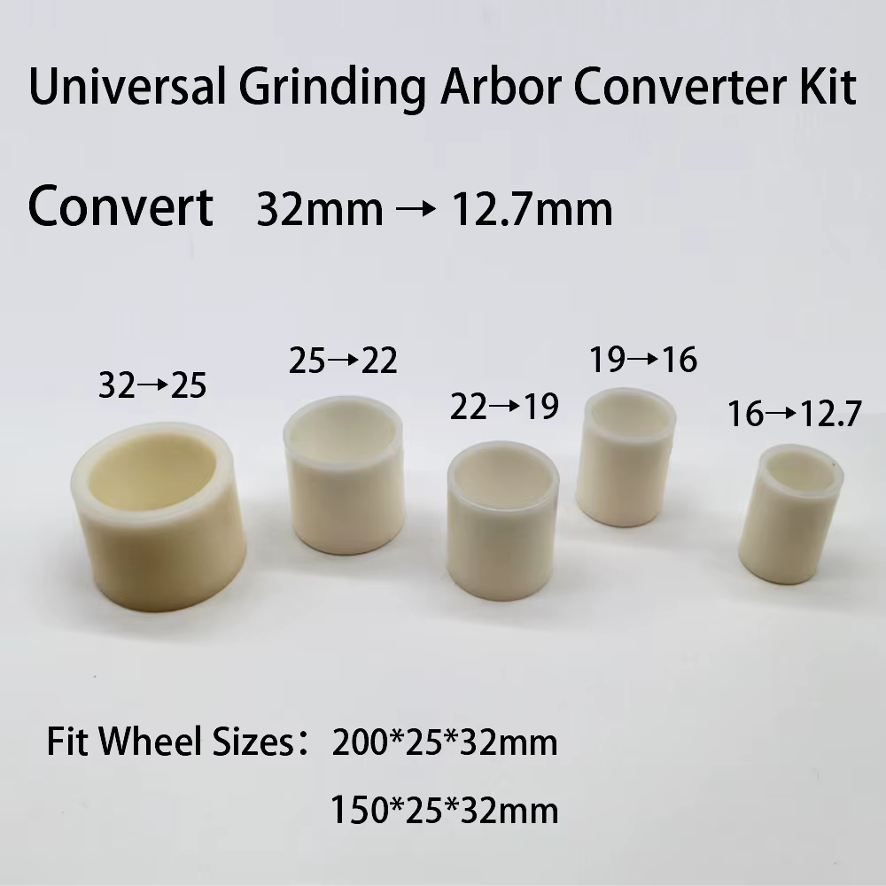 Kit d'adaptateur de meule universel 5 pièces 32-25-22-19-16-12.7mm pour meuleuse d'établi 200/150mm,