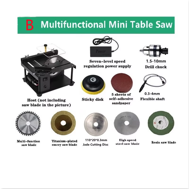 12-24V 200W scie de Table Mini scie électrique de bureau coupe vitesse Angle réglable pour bois plas