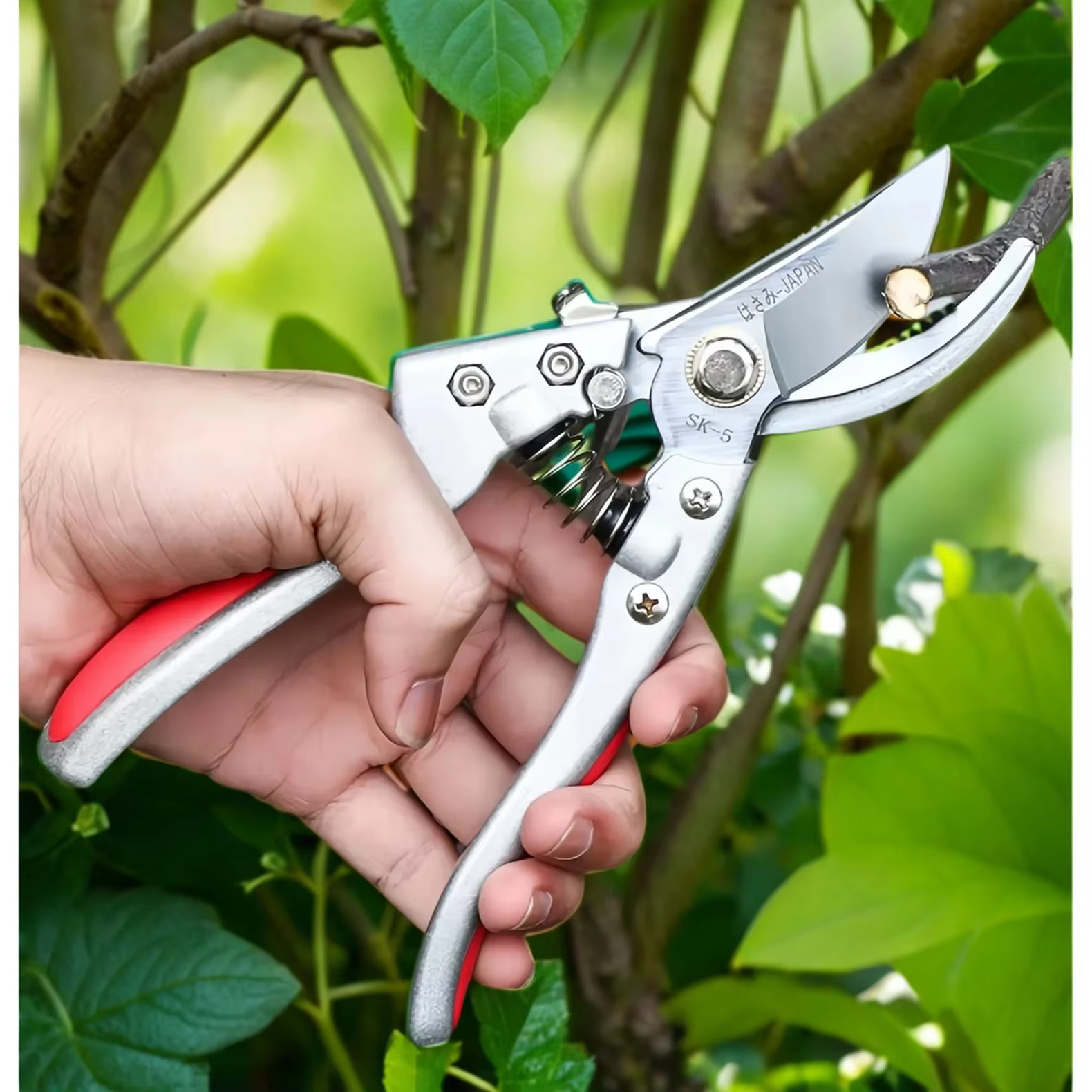 Sécateur de jardin professionnel avec lames en acier SK-5, coupe robuste et sans effort pour grandes
