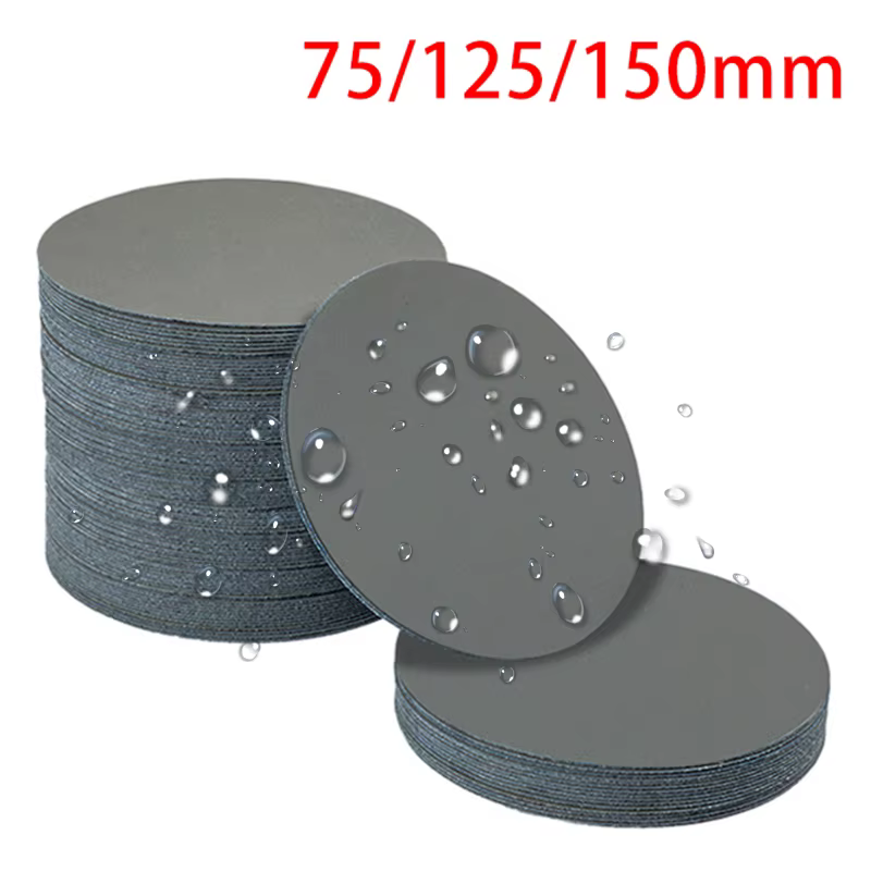Disques abrasifs universels 75/125/150 mm pour ponçage à sec et humide, papier abrasif pour le métal