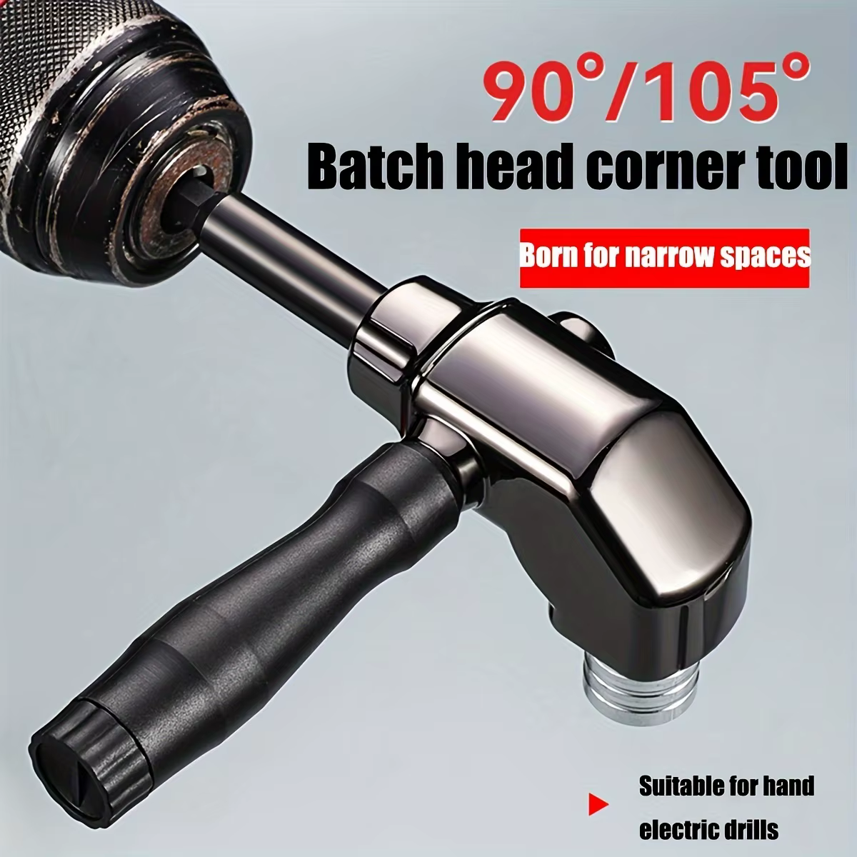 Tourneuse d'angle électrique d'angle de 90/105 degrés, accessoires d'outils de quincaillerie de tour