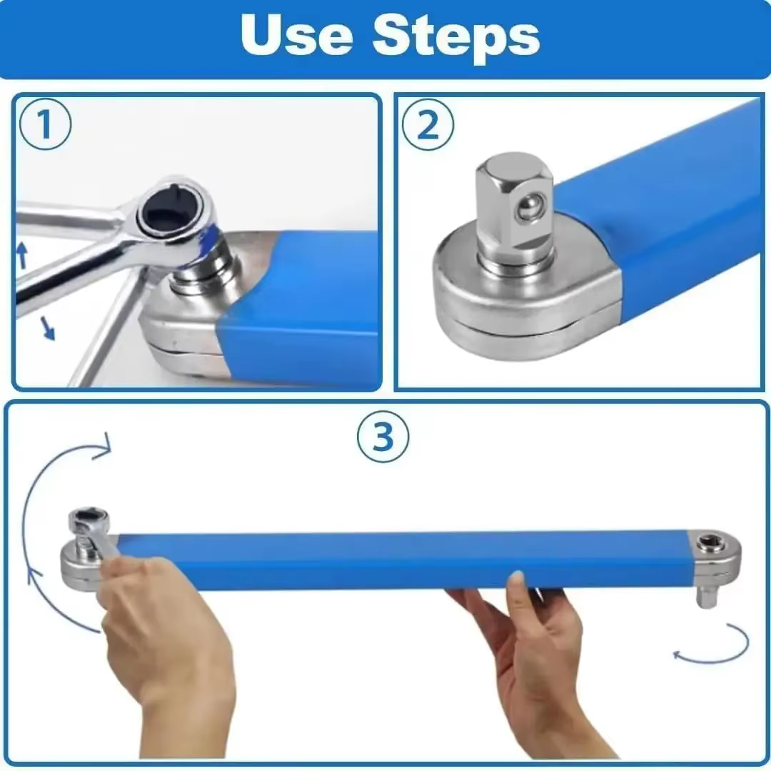 Clé d'extension professionnelle à décalage zéro, outil d'extension pour espace serré 1/2 po. 1/4 po.
