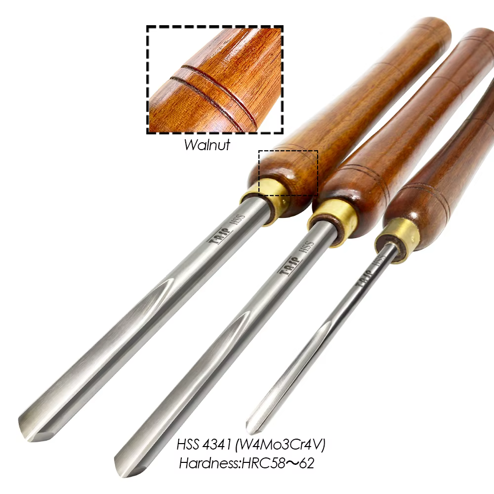 TASP HSS outils de tournage du bois 1/2 "3/8" bol Gouge 1/4 "broche Gouge travail du bois ébauche to