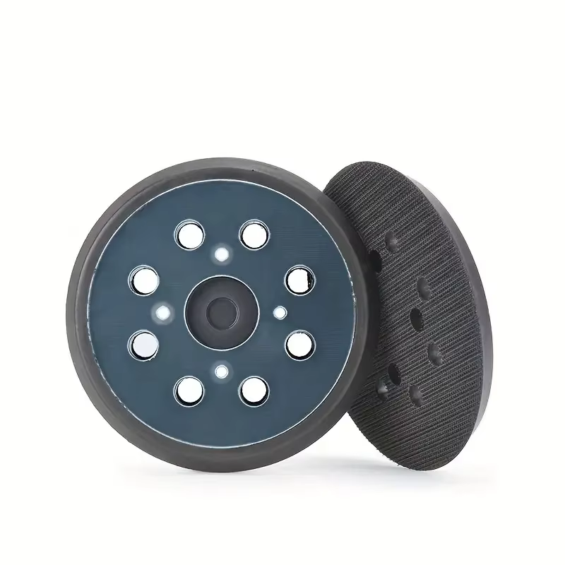 Disque de ponceuse à 8 trous, 125mm, 5 pouces, tampon arrière poli abrasif, disque de polissage pour