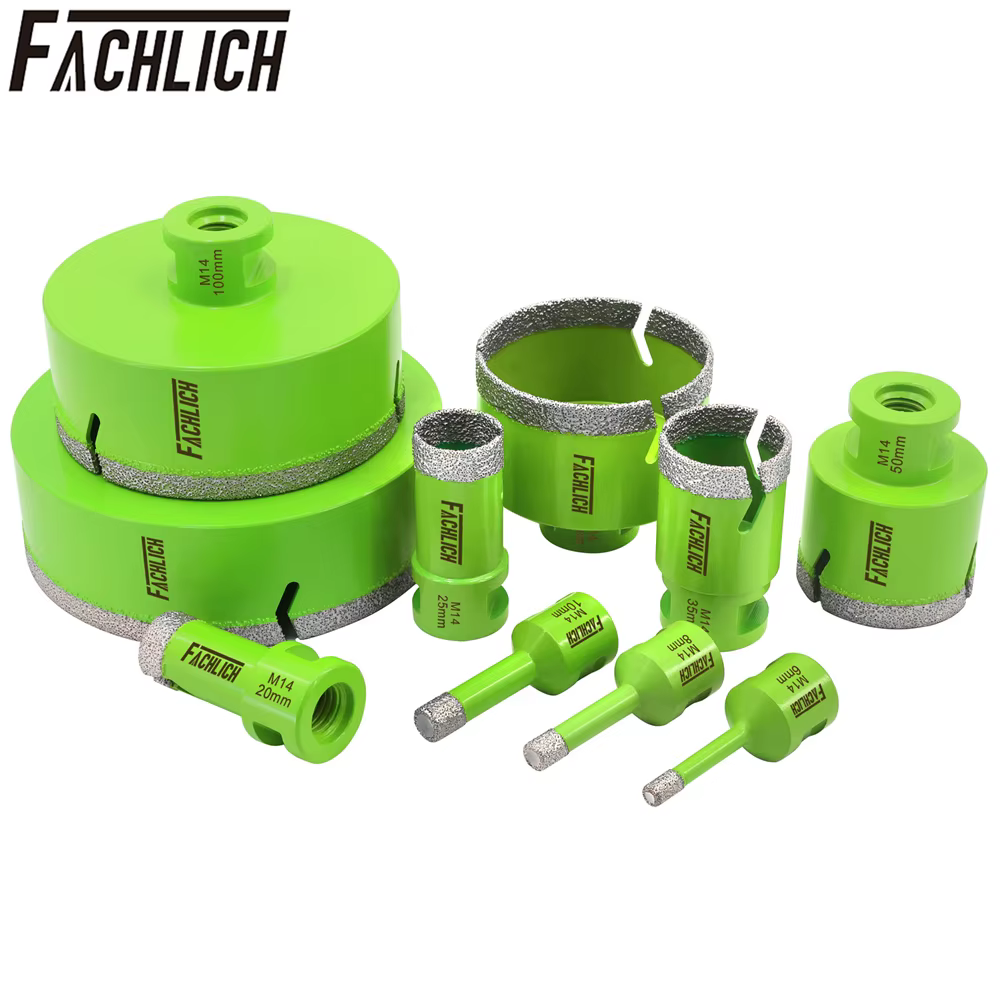 FACHLICH 1/2 pièces Forets à carotte diamètre 6-150mm pour carrelage céramique, granit, marbre, pier