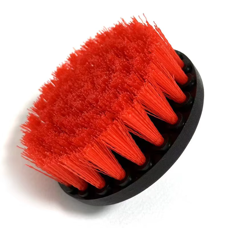 Brosse électrique en Nylon de 4 pouces, perceuse à carrelage, pour lavage des détails de voiture, cu