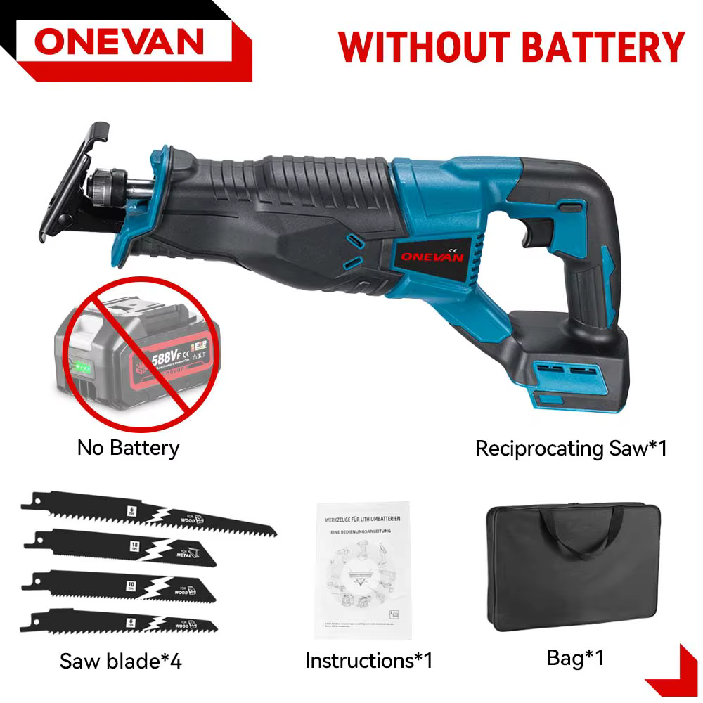 ONEVAN 3000W 10000SPM scie alternative électrique tronçonneuse scie sabre outil de coupe sans fil po