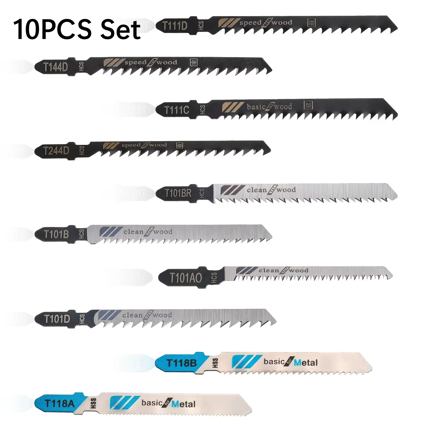 Lames de scie sauteuse à tige en T, pour métal et plastique, T111D T101AO T101BR T101D T101B T118A T